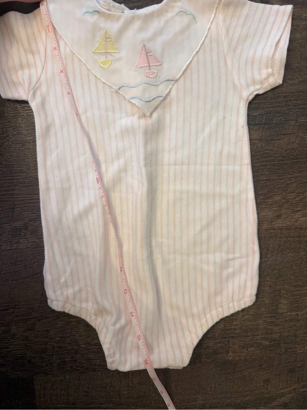 Vintage Baby Girl Sailboat Onesie
